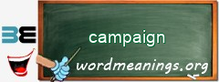 WordMeaning blackboard for campaign